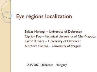 Eye regions localization