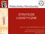 STRATEGIE LOGISTYCZNE