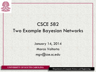 CSCE 582 Two Example Bayesian Networks