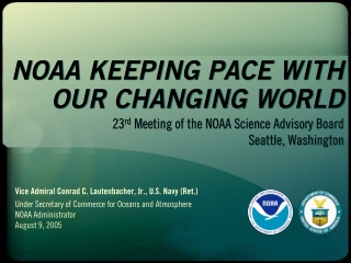 NOAA KEEPING PACE WITH OUR CHANGING WORLD