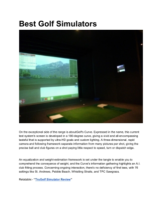 Best Golf Simulators