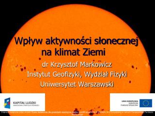 Wpływ aktywności słonecznej na klimat Ziemi