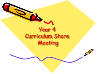 Year 4 Curriculum Share Meeting