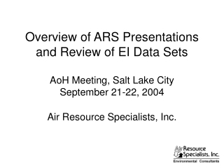 Air Resource Specialists, Inc.