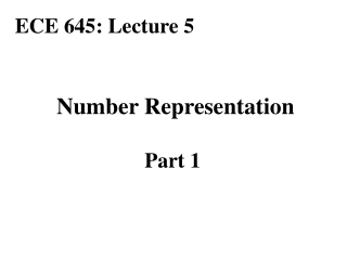 Number Representation Part 1