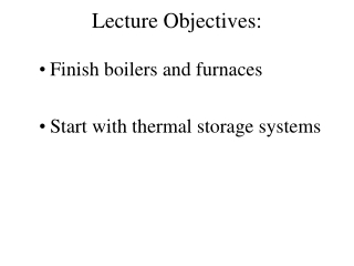 Lecture Objectives: