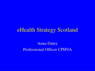 eHealth Strategy Scotland