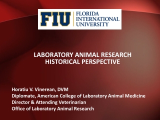 Laboratory Animal Research Historical Perspective