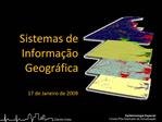 Epidemiologia Espacial I Curso P s-Graduado de Actualiza o