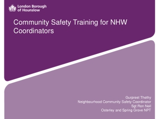 Community Safety Training for NHW Coordinators