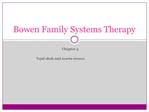 Bowen Family Systems Therapy