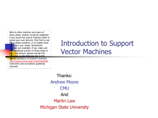 Introduction to Support Vector Machines