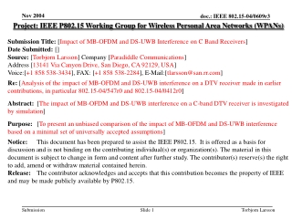 Project: IEEE P802.15 Working Group for Wireless Personal Area Networks (WPANs)