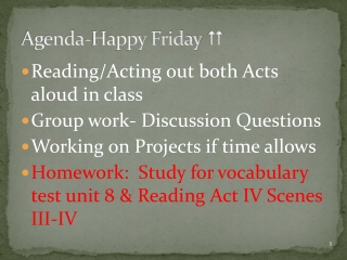 Agenda-Happy Friday 