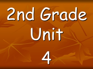 2nd Grade Unit 4