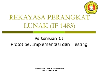 REKAYASA PERANGKAT LUNAK (IF 1483)