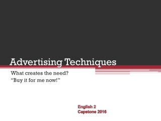 Advertising Techniques