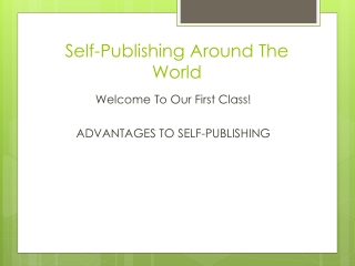 Self-Publishing Around The World