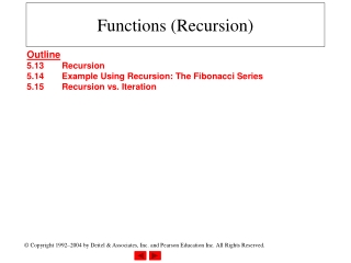 Functions (Recursion)