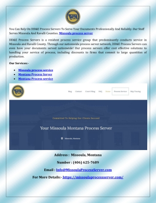 Missoula process server