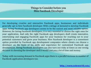 Hire Facebook App Developer