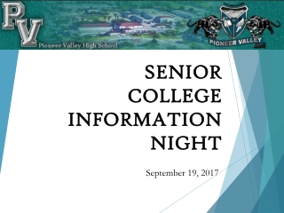 SENIOR COLLEGE INFORMATION NIGHT