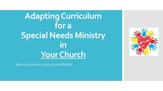 Adapting Curriculum for a Special Needs Ministry in Your Church