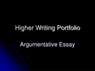 Higher Writing Portfolio