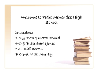 Welcome to Pedro Menendez High School