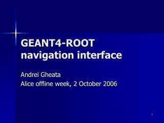 GEANT4-ROOT navigation interface