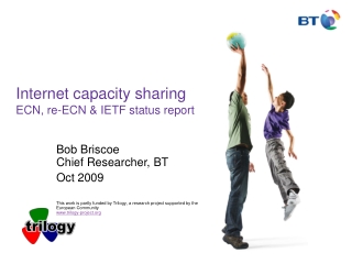 Internet capacity sharing ECN, re-ECN &amp; IETF status report