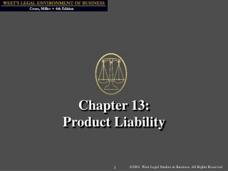 Chapter 13: Product Liability