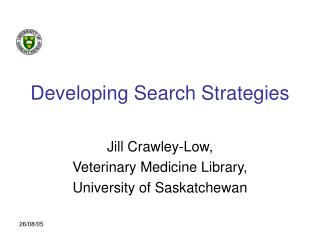 Developing Search Strategies