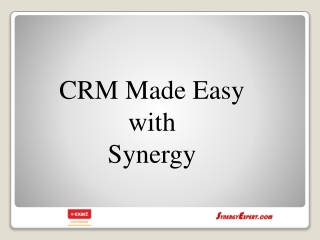 CRM Made Easy with Synergy