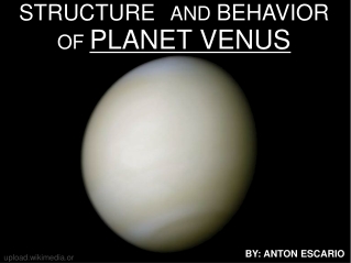 STRUCTURE 	AND BEHAVIOR OF PLANET VENUS