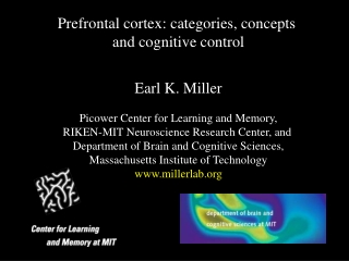 Prefrontal cortex: categories, concepts and cognitive control Earl K. Miller