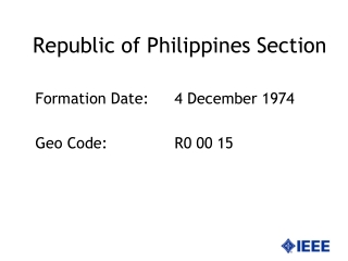 Republic of Philippines Section