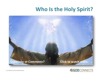 Who Is the Holy Spirit?