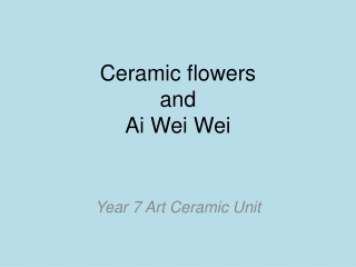 Ceramic flowers and Ai Wei Wei