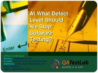 At What Defect Level Should We Stop Software Testing?