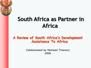 South Africa as Partner in Africa