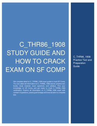 C_THR86_1908 Study Guide and How to Crack Exam on SF Comp