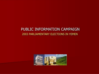 2003 PARLIAMENTARY ELECTIONS IN YEMEN