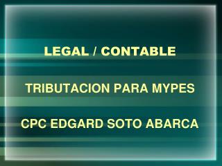 LEGAL / CONTABLE