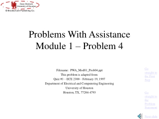 Problems With Assistance Module 1 – Problem 4