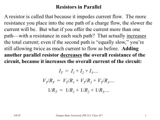 Resistors in Parallel