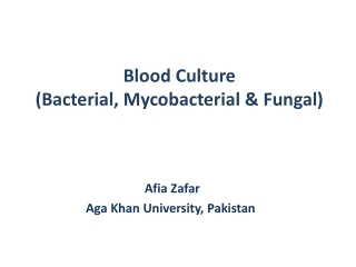 Blood Culture (Bacterial, Mycobacterial &amp; Fungal)