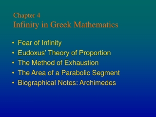 Chapter 4 Infinity in Greek Mathematics