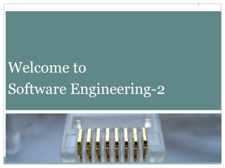 Welcome to Software Engineering-2