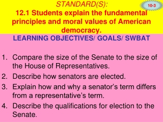 LEARNING OBJECTIVES/ GOALS/ SWBAT